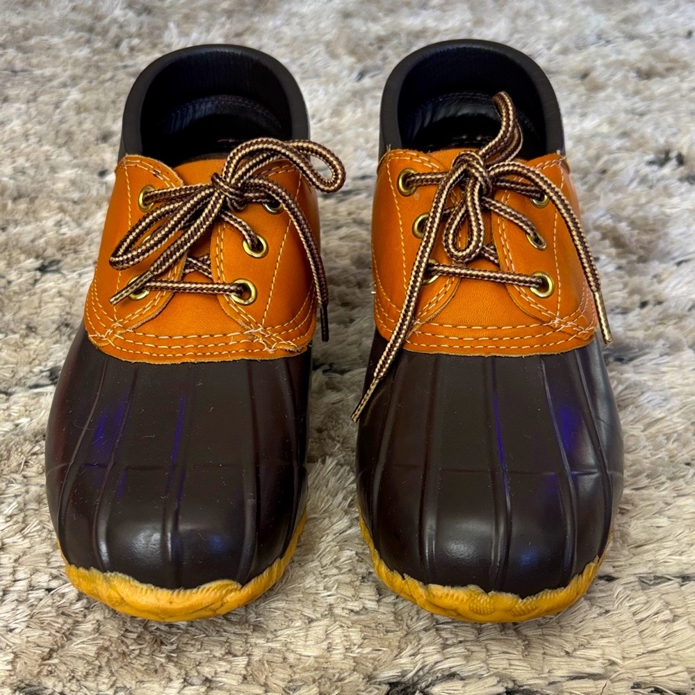 Eddie Bauer Women’s Brown Rain Rubber Duck Low Boot Size 7